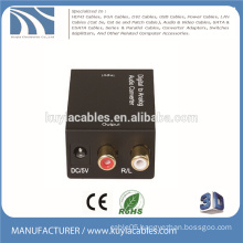 Digital to analog audio tv converter coaxial or optical to R/L OR 3.5 2.1 amplifier Interface Box